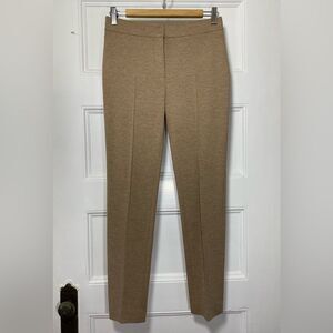AKRIS PUNTO Ponte Knit Tapered Leg Stretchy Business Casual Pants in Tan Sz 4